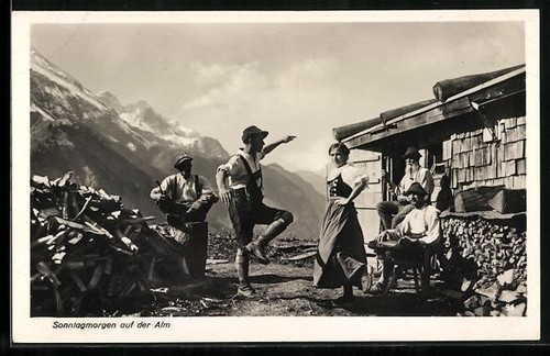 Carte postale danseurs - , en