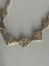 2973- Collier Draperie Or Jaune Filigrané