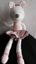 doudou peluche souris endormie en danseuse sauthon  baby deco