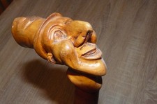 Canne Brésilienne à tête d'homme joyeux signée Rerreira junior Petropolis