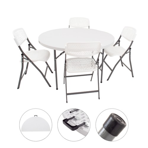 Table pliante chaises kit - table,