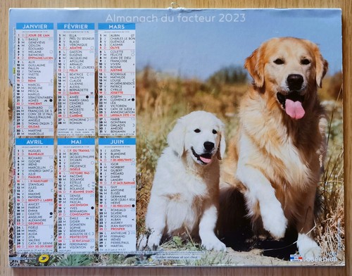 Calendrier poste 2023 - poste,