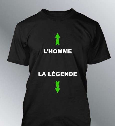 Tee shirt homme légende - l'homme, la