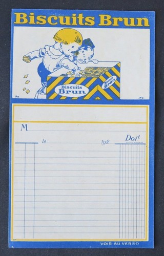 Facture 1920 les biscuits brun - 1920,