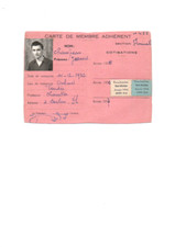 carte membre fédé parachutiste ouest atlantique deux sevres vieux papier 1957