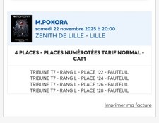 4 places concert M Pokora Lille
