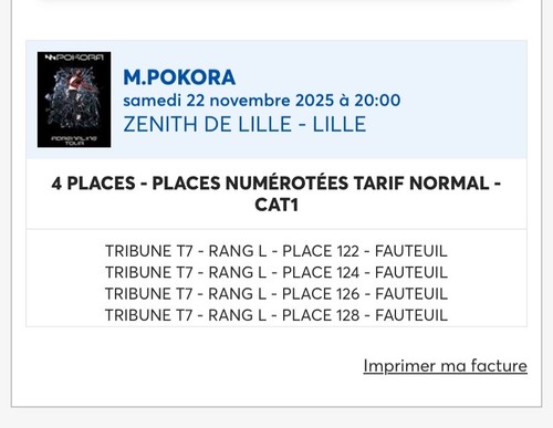 Places concert pokora - concert,