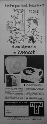 Publicité 1959 teppaz - 1959,