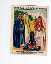 Chromo ARABIA Arabie Costumes civils PUPIER Europe Didactique 2 scans