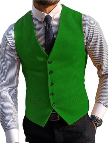 Gilet mariage vert - de, en