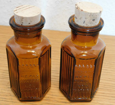 vintage 2 ancien FLACON BOUTEILLE pharmacie SUISSE ne pas avaler & BOUCHON LIEGE
