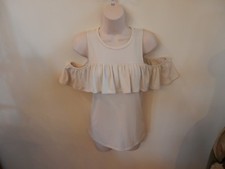 NWT Sleeveless Cold Shoulder Top by Soprano in a Taupe "S"
