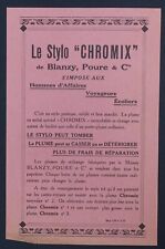 Publicité 1933 Plume BLANZY