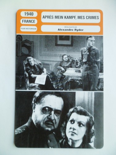 Carte fiche cinema 1940 apres - carte,