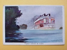 CPA ILLUSTRATION L. HAFFNER VAPEUR COLONIAL de RIVIERE Ligue Maritime