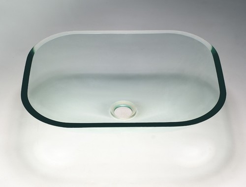 Bathroom glass vessel basin - glass,
