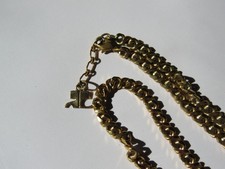VINTAGE Collier chaine en métal doré - Marque Courrèges - 67 cm - Poids 40 gr
