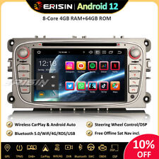 8-cœurs Android 12 GPS Autoradio Navi Wifi DAB+ Ford Mondeo Focus S/C-Max Galaxy