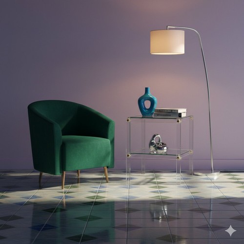 Table basse vintage plexiglas - vintage,