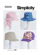 Simplicity 9509 Adultes & Enfants Chapeaux Couture Motif Tailles Unisexe
