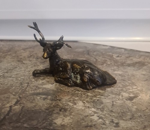 Sculpture cerf bronze - cerf, en