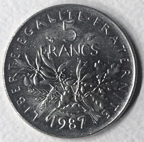 Francs 1987 semeuse nickel - 5,