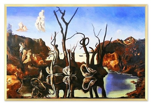 Cygnes miroir éléphant - Éléphant,