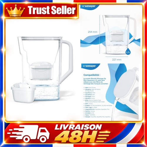 Wessper carafe filtrante 7l - filtrante, 2,7l