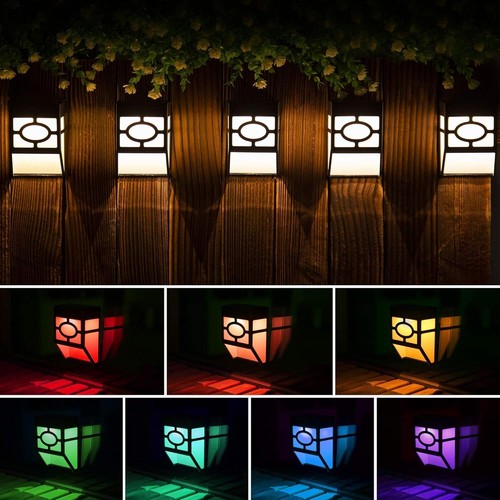 4pack solar fence lights - fence,