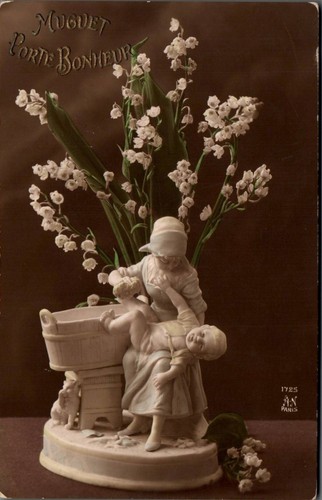 Cpa fantaisie muguet - cpa,