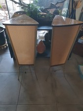 2 Enceintes Schaub Lorenz vintage 1950 triangulaire Germany