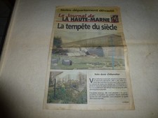 LE JOURNAL  DE LA HAUTE-MARNE LA TEMPETE DU SIECLE 1999
