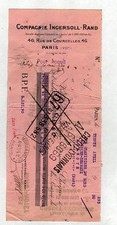PARIS (VIII°) MACHINES à COMPRESSEUR "Cie INGERSOLL-RAND" en 1930