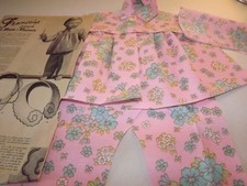 KIT découpé VETEMENT,poupee,ancienne,Françoise MODES ET TRAVAUX Mars 1953 (rose)