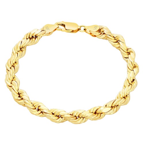 14k jaune 7mm corde - or,