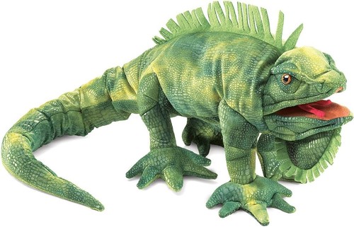 Folkmanis iguana hand puppet - iguana,
