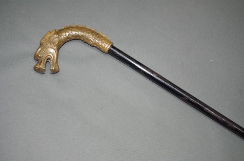 Ancien canne marche dragon - marche,