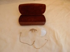 ANTIQUE FRENCH EYEGLASSES,PINCE NEZ, GOLDPLATED FRAME, CASE,LATE 19th.