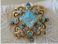 broche ancienne sertie et