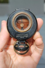 Magnifique Boussole Ancienne Barker and Son WW1 Première guerre Mondiale