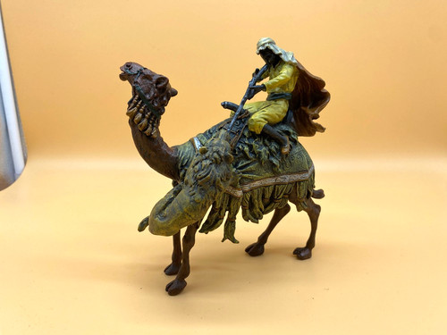 Sculpture bronze chasseur - bronze, un
