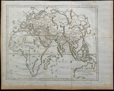 1788 - Carte du monde ancien - Gravure ancienne (Grèce)