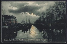 Cpa bruxelles canal - cpa,
