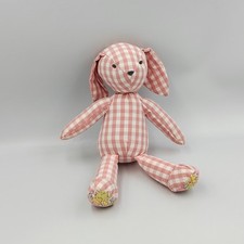 Doudou lapin chien rose à carreaux JACADI - 31935