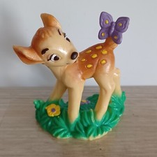 Figurine Ancienne Disney - BAMBI avec papillon sur la queue - BULLY 1982