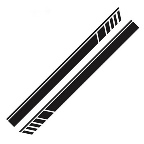 2pcs black car - 2pcs, stripes