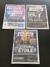 Lot 3 X L'Equipe Journal Finale Ligue des champions PSG - Ballon D’or Dembélé