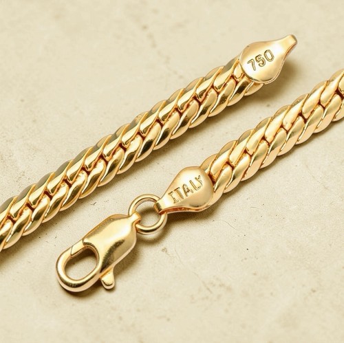 Chaîne cuban plaqué - cuban, 18k