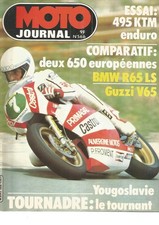 MOTO JOURNAL N°566 KTM 495 ENDURO / BMW R65 LS /GUZZI V65 / FIASCO 24H BARCELONE