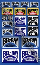 Honda Belray Lubricants Motorcycle Sponsor Decals sheet 19 stickers Bel Ray 